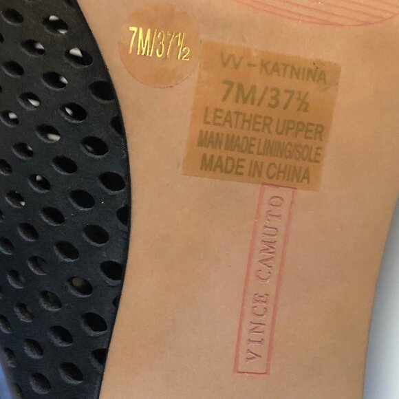 NWT VINCE CAMUTO Katnina Perforated Leather Bootie Peep-toe Black 7.5 MSRP $149 - Picture 8 of 9